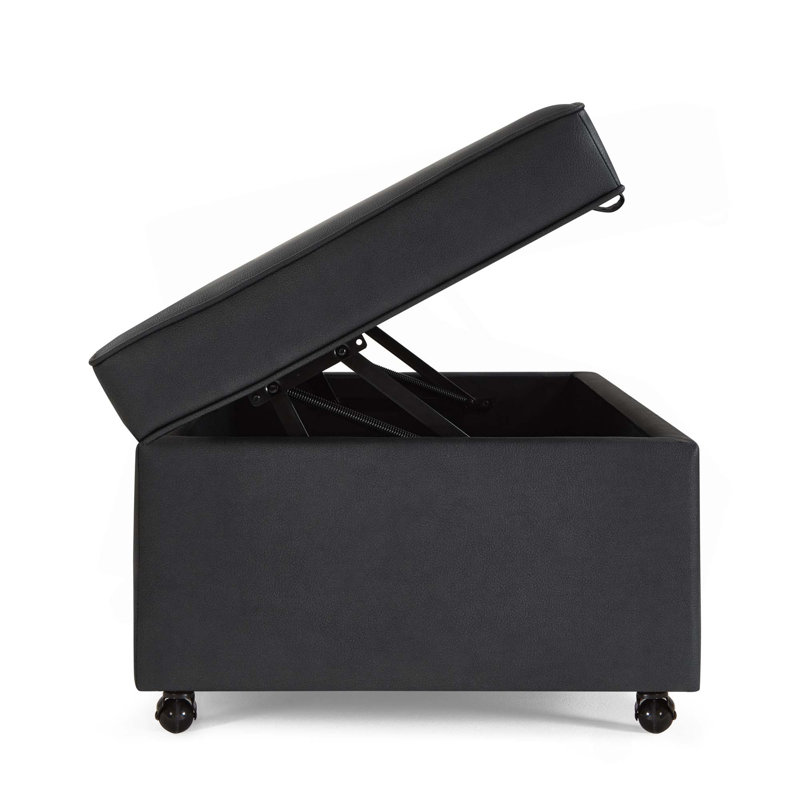 Banc de rangement moderne avec repose-pieds ovale, banc rembourré avec rangement en tissu Teddy Boucle Teddy, Gris foncé