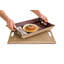 Plateau de service et napperon convertible 2-en-1 Freeform, plateau en similicuir de qualité supérieure - plateau repose-pieds, plateau de canapé et plateau pour genoux avec poignées, plateau réversible - champagne et bronze, 4 pièces-1600884436-1583432114
