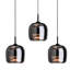 Luminaire suspendu moderne en verre gris fumée à une tête - 16 cm de diamètre, 3 couleurs à DEL à intensité variable, pour salle à manger, bar, bureau, luxe nordique, chevet de chambre à coucher minimaliste créatif