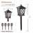 Alpine Corporation 16" Tall Outdoor Solar Powered Pathway LED Light Stakes (Set of 4)