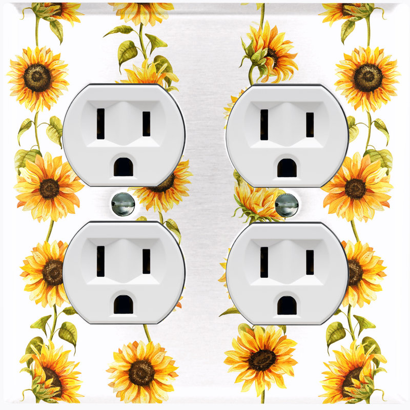 Patterned 2 - Gang Toggle Light Switch Standard Wall Plate