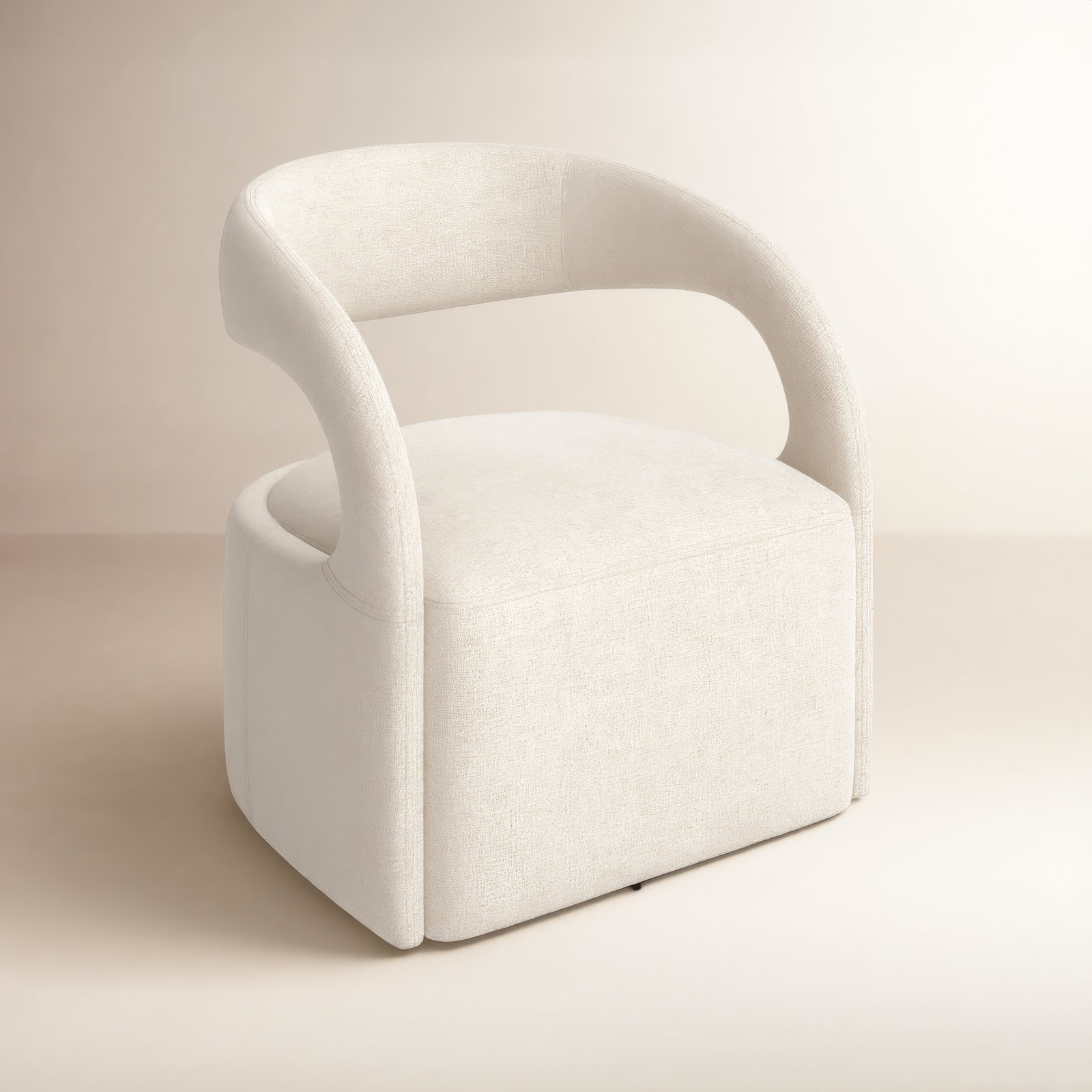 Finton Genuine Leather Swivel Armchair, Omari Natural