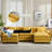 Praylow 120" W Modular U-Shaped Sectional Sofa with Two Ottomans-1629724750