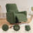 Modern Nursery Glider Recliner With Power Recline, USB & Type-C Charge, Side Pocket, And Solid Wood Swivel Base-1820164329