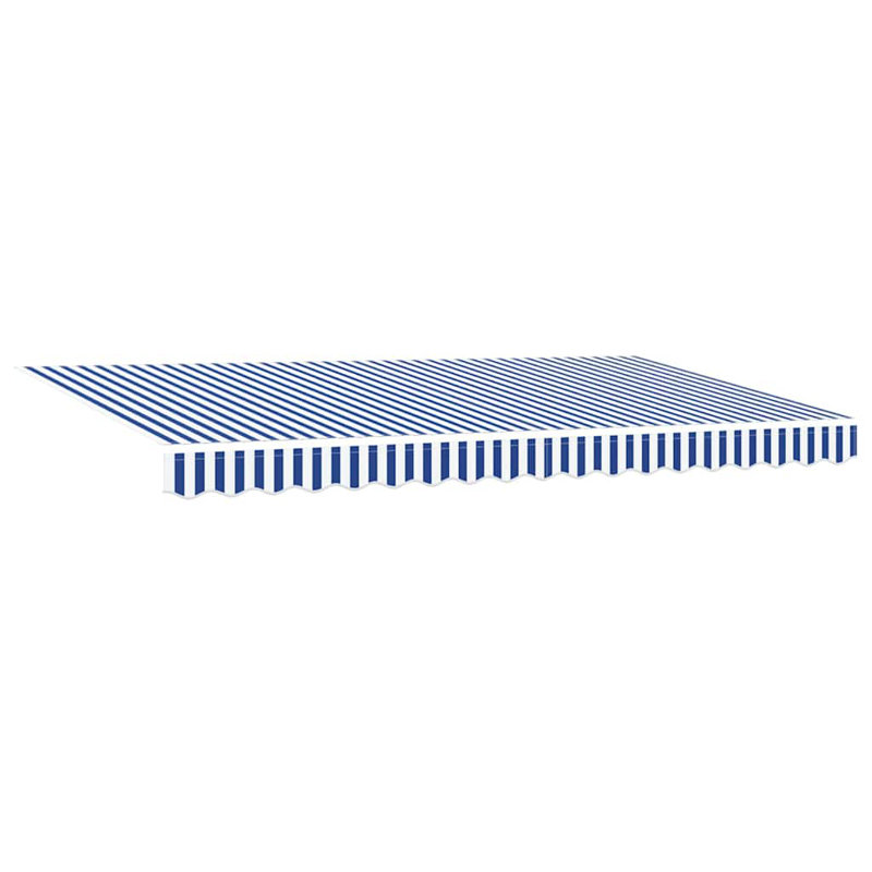 Brayden Studio 350cm W x 200cm D Fabric Cover Retractable Door / Window Awning, Blue/White