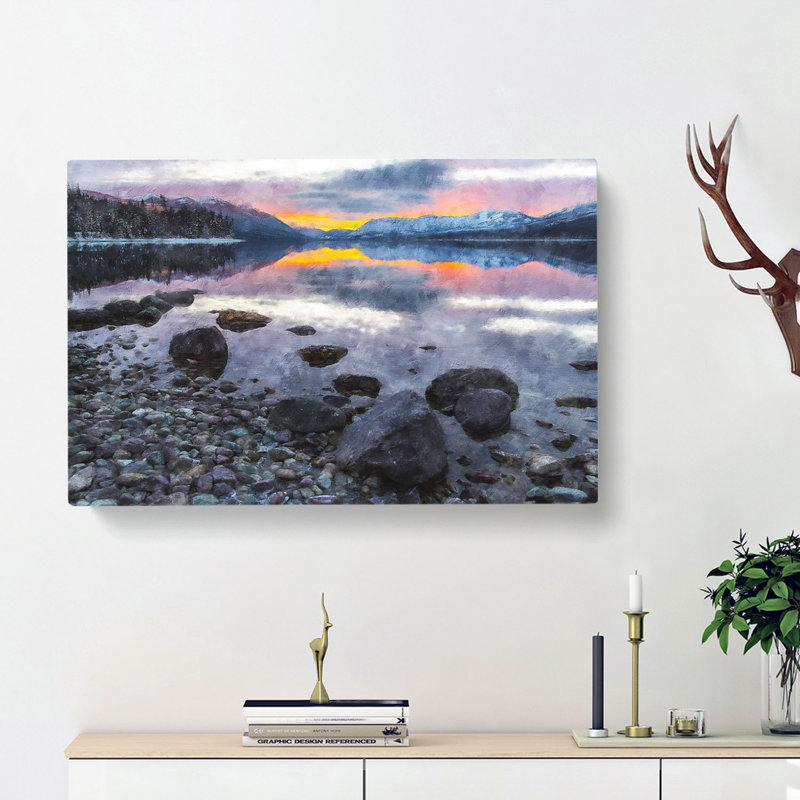 The Apgar Mountains in Montana - Wrapped Canvas, 35cm H x 50cm W x 3cm D