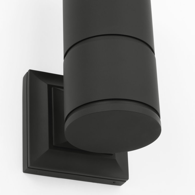 Provo - Light LED Outdoor Armed Sconce, Matte Black, 9.5" H x 4.5" W x 5.75" D, Black