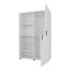White 2-Door Wardrobe With Open Storage