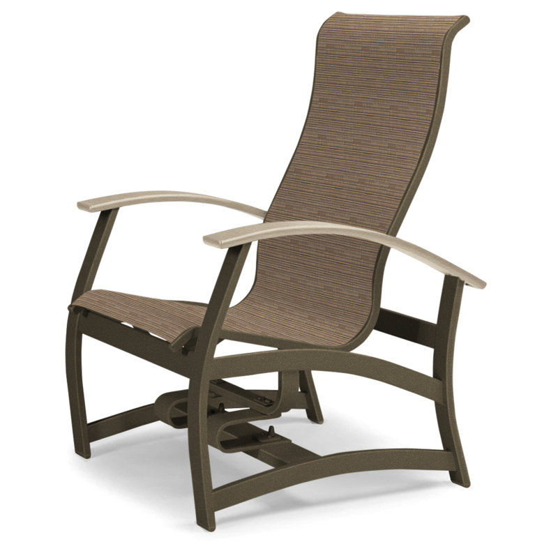 Askar Swivel Powder Coated Aluminum Outdoor Lounge Chair, Pecan Sunbrella®, Textured Beachwood, Desert P60