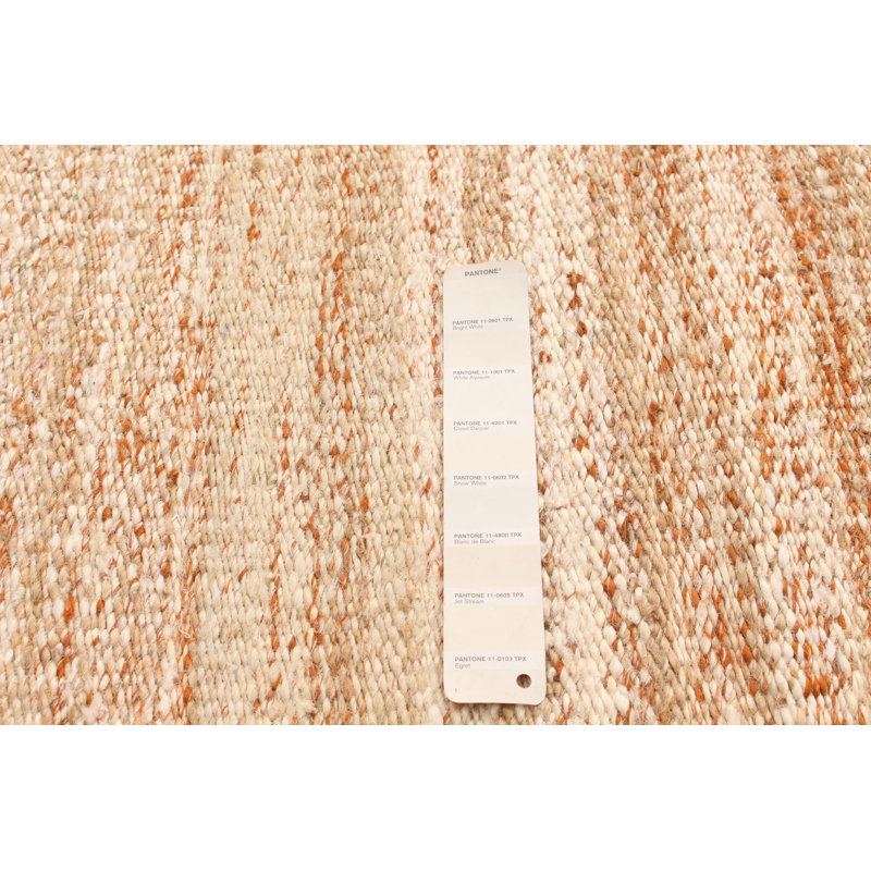 Tapis ivoire / blanc en jute tissé à la main Bove