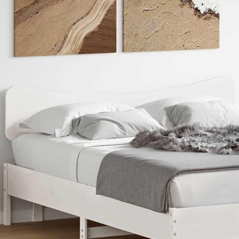 Meleka Solid Wood Headboard, King - 150 x 200 cm, White