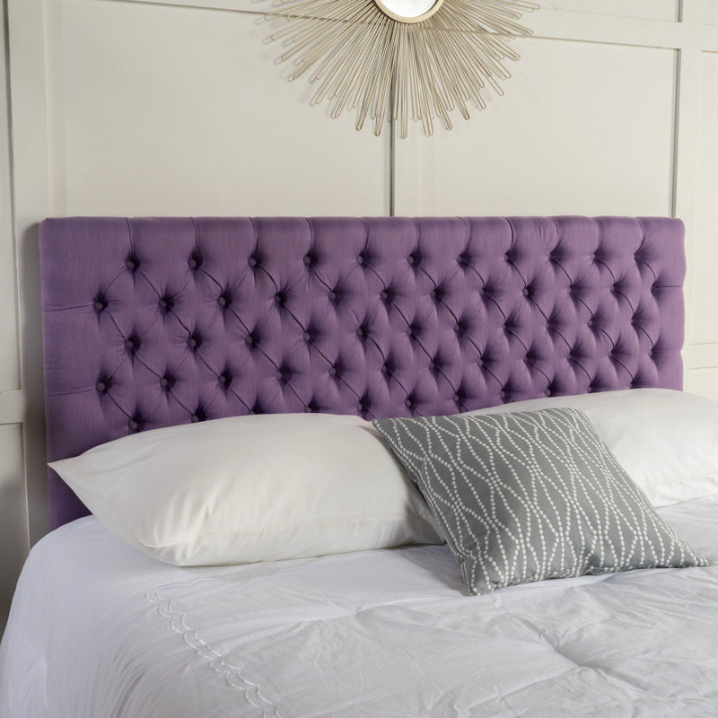 Tufted Upholstered Queen Size Bed Headboard