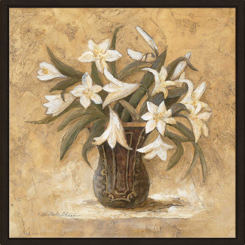 Gold Mine I (carré), reproduction, Cadre flottant espresso, H 27,5 po x l 27,5 po x P 2 po