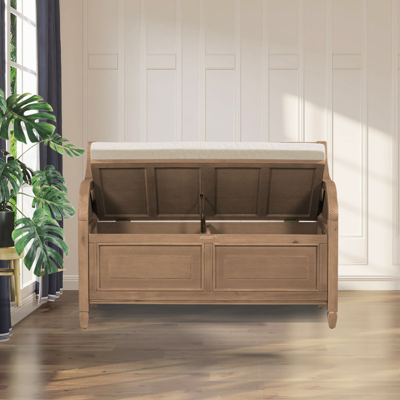 Banc de rangement Caellan, Brun