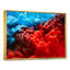 Encre orange et bleue liquide, reproduction sur toile flottante-241497917-241497905