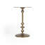Zora Distressed Iron Pedestal Side Table-838592006