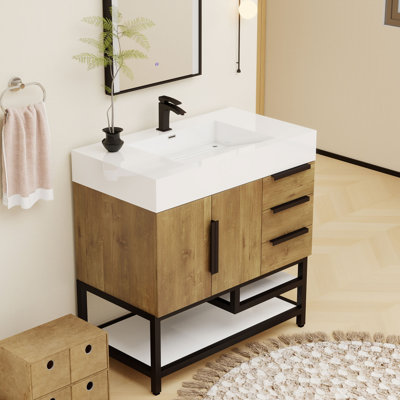 35.5 " Single Bathroom Vanity Base