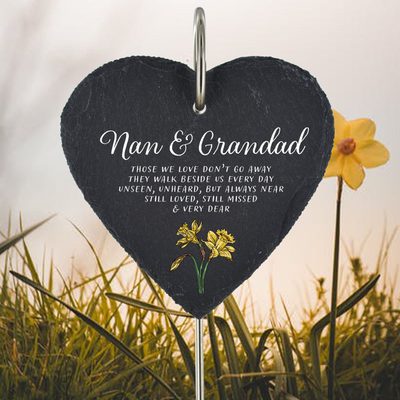 Aceton Stone Plants & Flowers Memorial Plaque/Stone