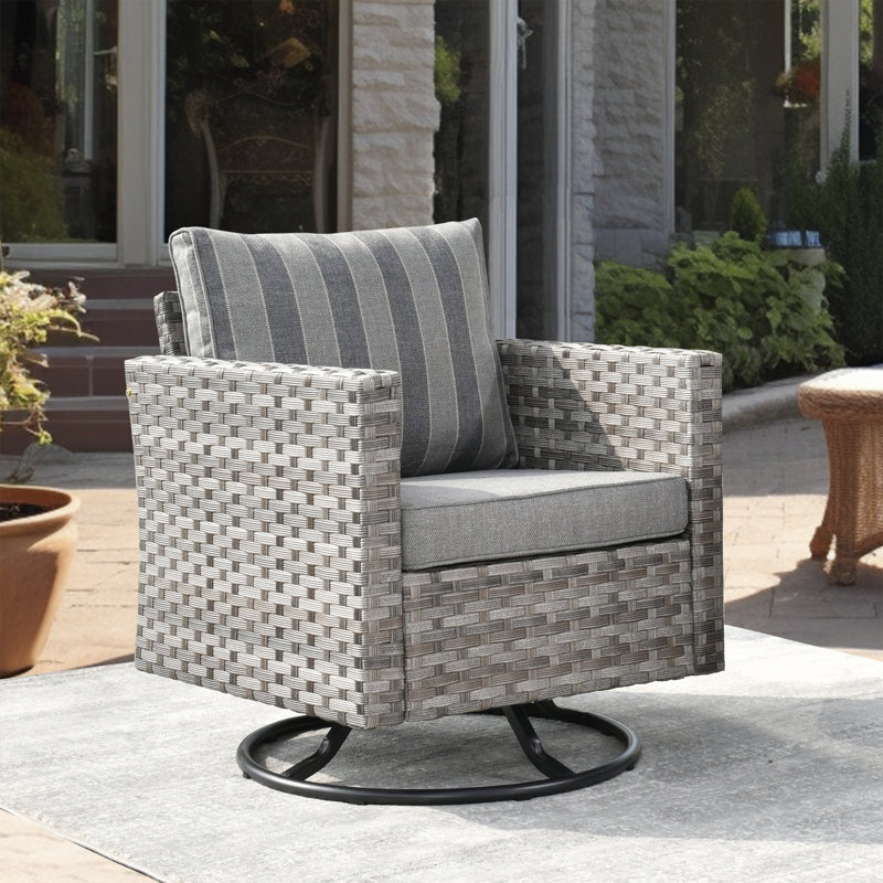 Bobia Outdoor Chair, Grey Stripe