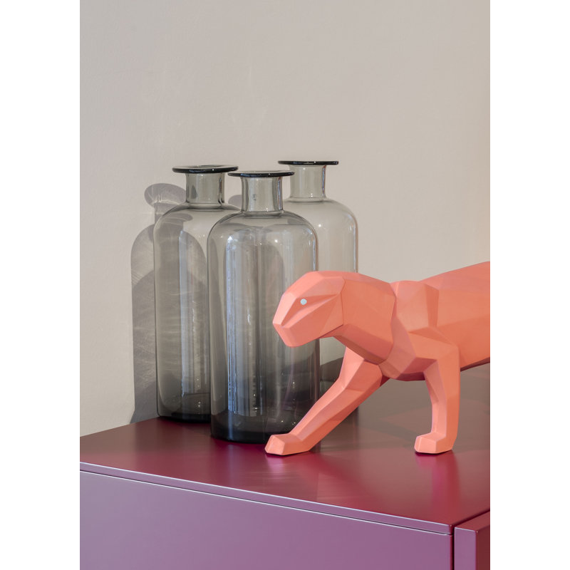 Origami Panther Figurine, Coral