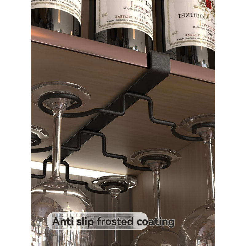 Support à verres à vin suspendu, Noir