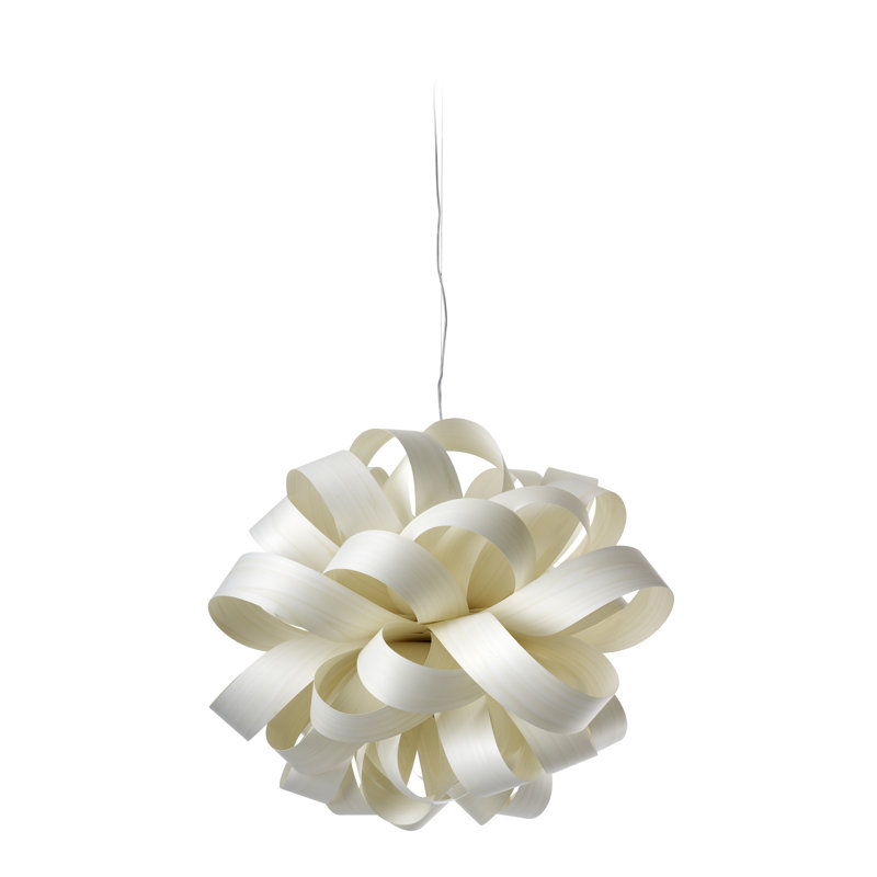 Agatha 1 - Light Pendant, Ivory White, E26 Base