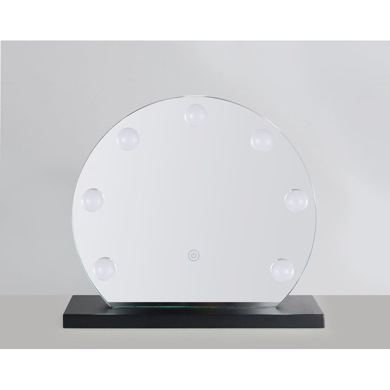 Miroir de salle de bain/meuble-lavabo biseauté Syn, Noir