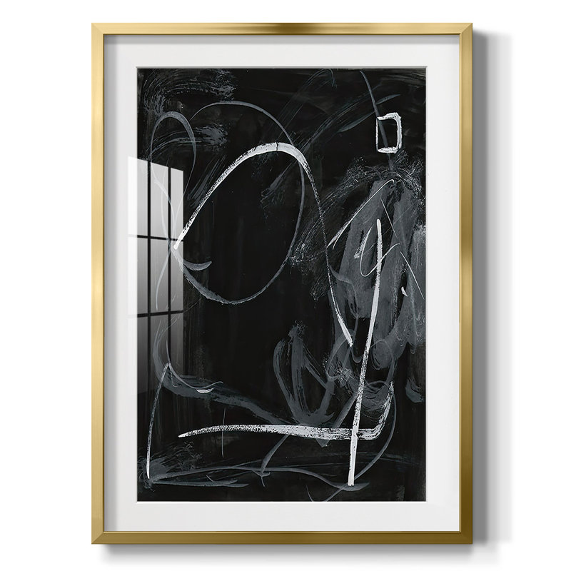 Erase II Framed On Paper Print, Gold
