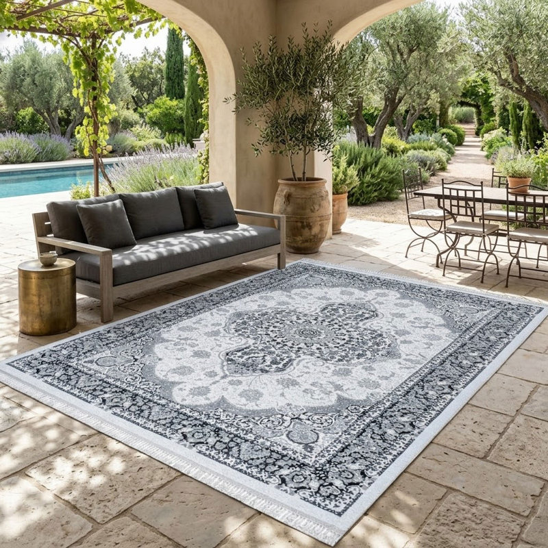 Area Rug, Grey, Rectangle 120 x 170 cm