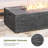  56-Inch Rectangle Magnesium Oxide Gas Fire Pit Table, Includes Tank Cover and Wind Guard-1989045602