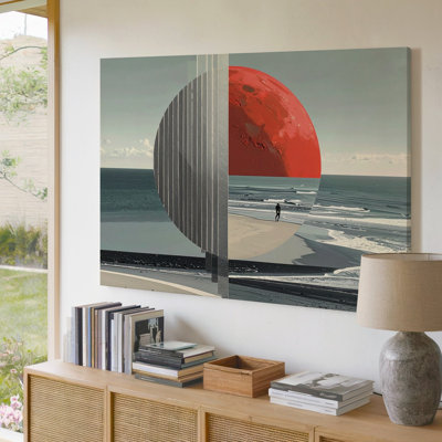 Reproduction d'art sur toile, "surréaliste" au bord de la mer