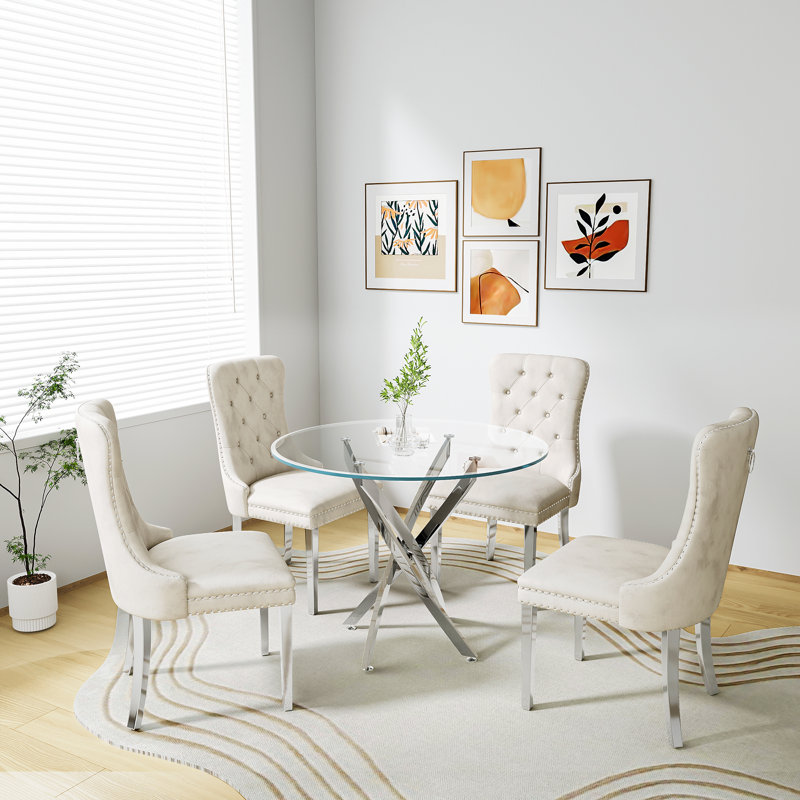 Ensemble repas, 5, Blanc, Argent argent