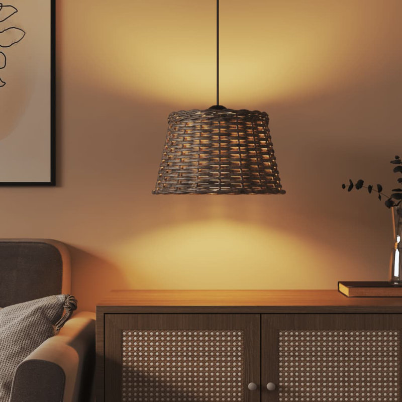 Chira Pendant Shade, 23cm H x 38cm W x 38cm D, Brown