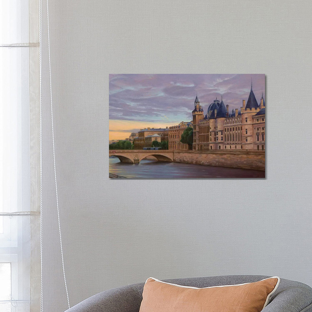 Die Conciergerie bei Sonnenuntergang von Nick Savides - Giclée auf Leinwand ohne Rahmen