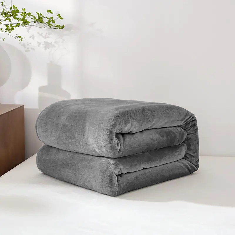 Couverture , Lit double, Gris