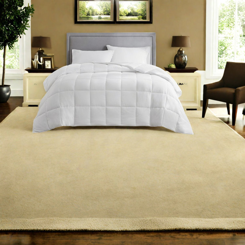 Ensembles de literie en coton douillette, édredon sans plumes, design blanc doux