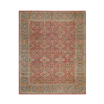 Modern and Stylish Oushak Hand-Knotted Oriental Wool Indoor Red Rust Rectangular Area Rugs