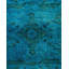 Tapis bleu noué à la main de conception unique Holsworth - bleu