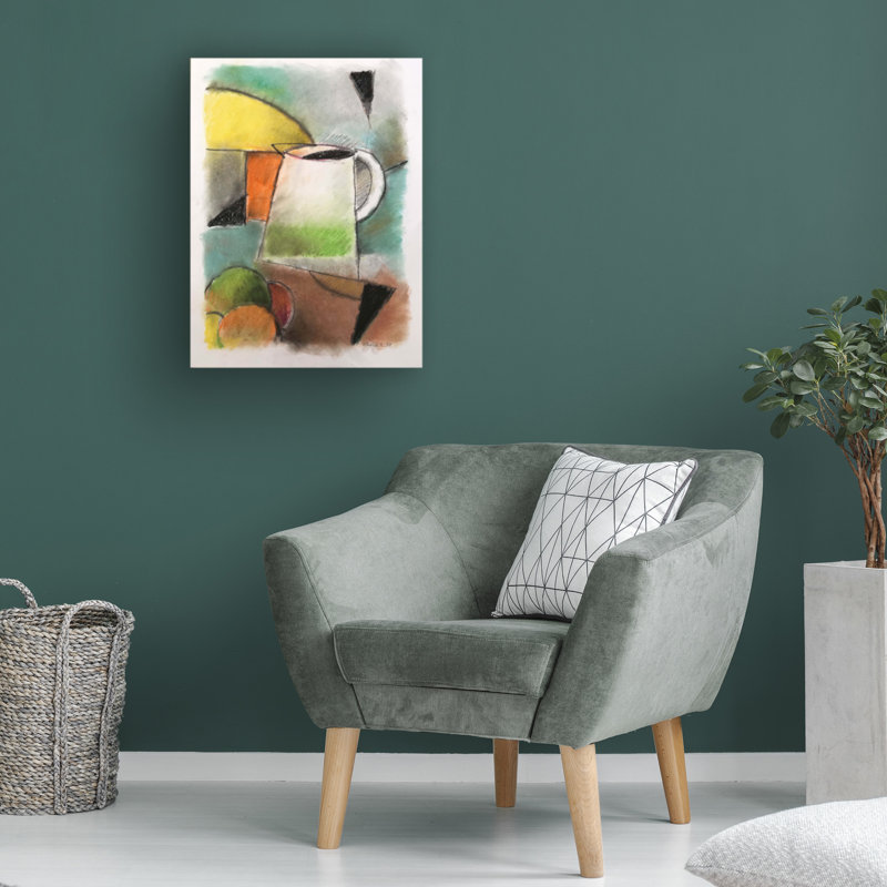 Art sur toile «Pitcher et fruits», H 19 po x l 14 po