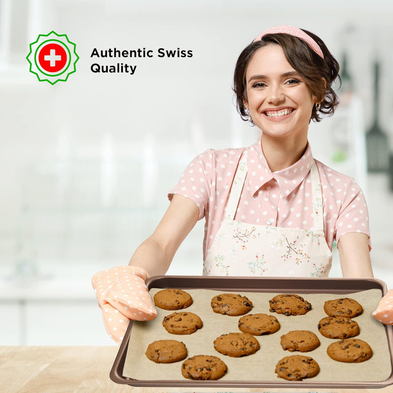 Gold Carbon Steel 8-Piece Non-Stick Bakeware Set