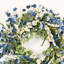 Couronne de fleurs artificielle 24 po avec grappe de baies en grappe de verdure pour l'été