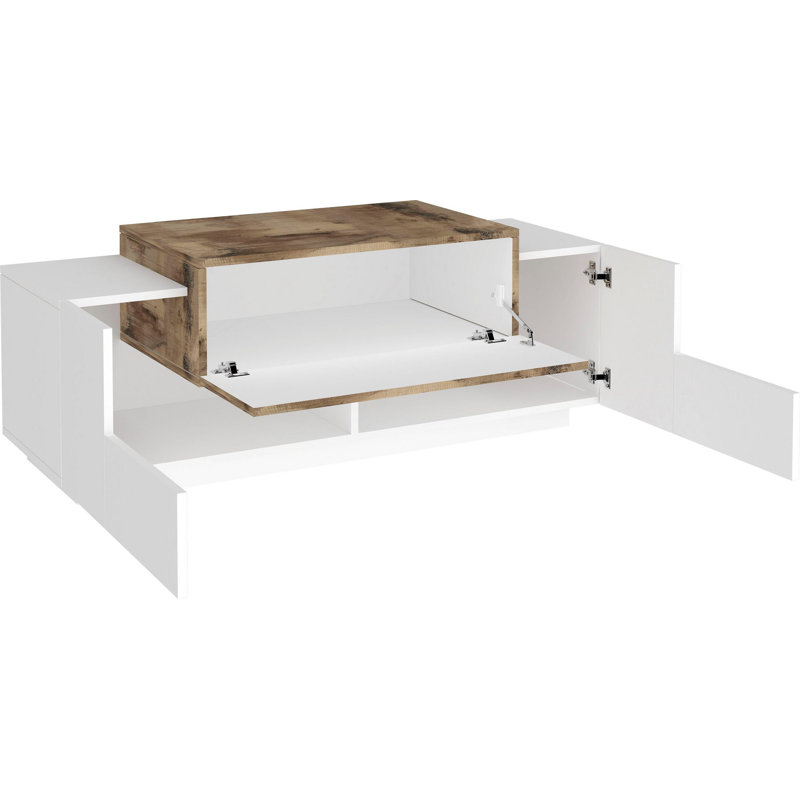 Ebling Storage Bench, White/Brown