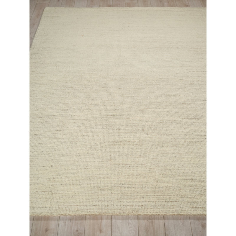 Elements Hand Tufted Wool Area Rug, Rectangle 10' x 14', Beige/Ivory