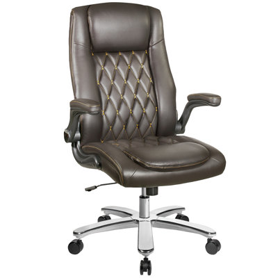 Lindi Executive Office Chair, Big and Tall Office Chairs for Heavy People 400lbs Wide Seat, High Back Leather Office Chair Lumbar Support with Adjusta -  Inbox Zero, 614D79145530486A9DE9D373E7F00BEB