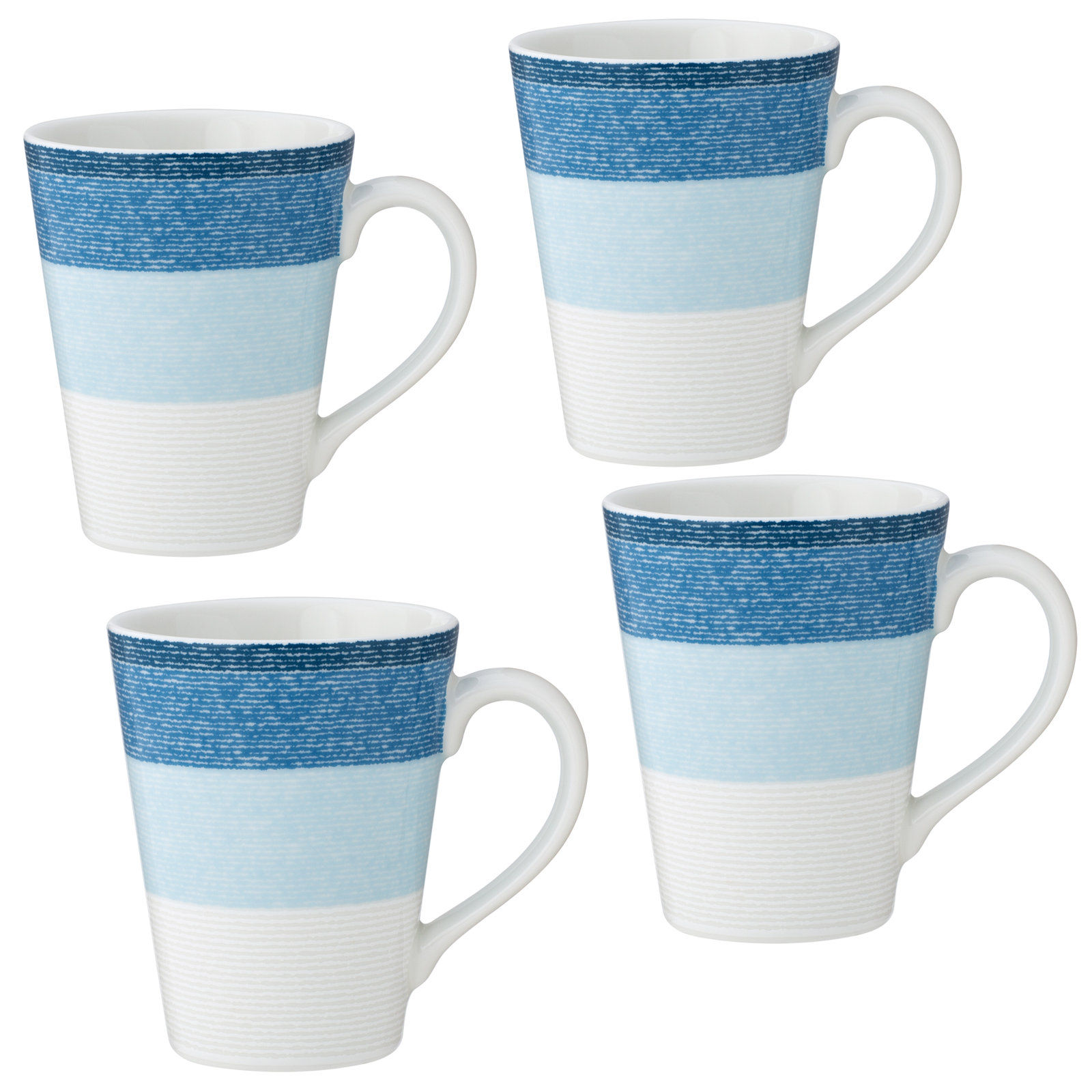 Noritake Colorscapes Layers Mugs, 12 OZ., 4, Sky