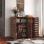 Armoire de rangement à chaussures en bois avec portes à persiennes
