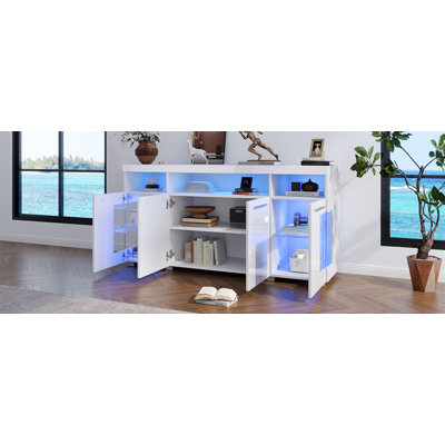 Glass Rectangle Accent Cabinet
