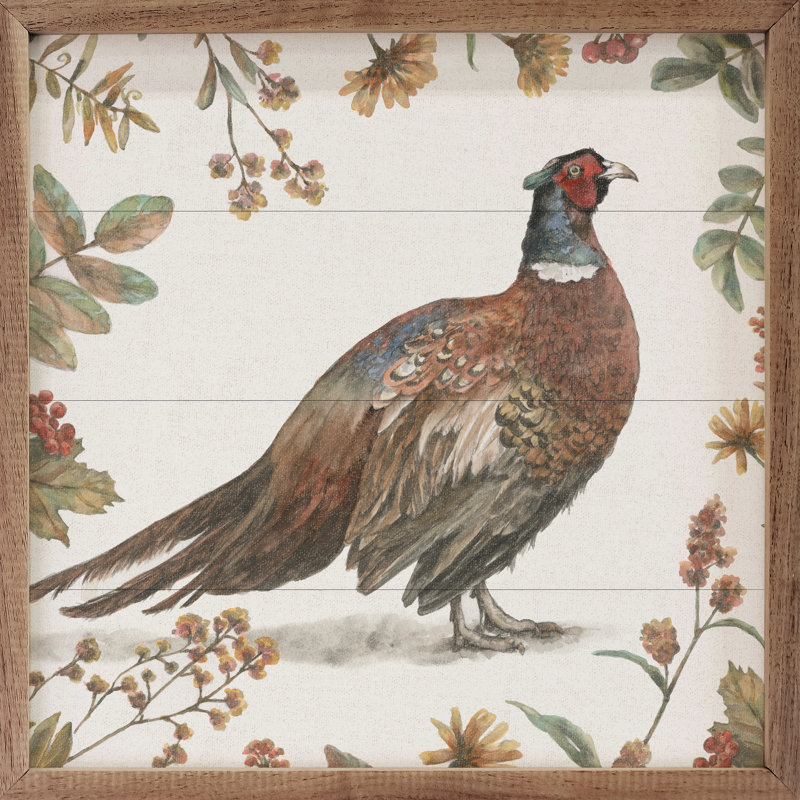 «Bounteasant Harvest II Pheasant By Leslie Trimbach» sur bois, H 16 po x l 16 po