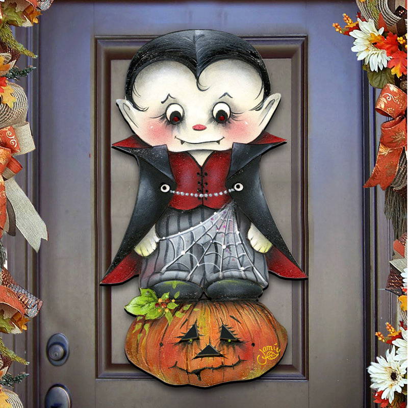 Ornement suspendu en bois dracula