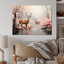 Art mural en métal Pink Deer